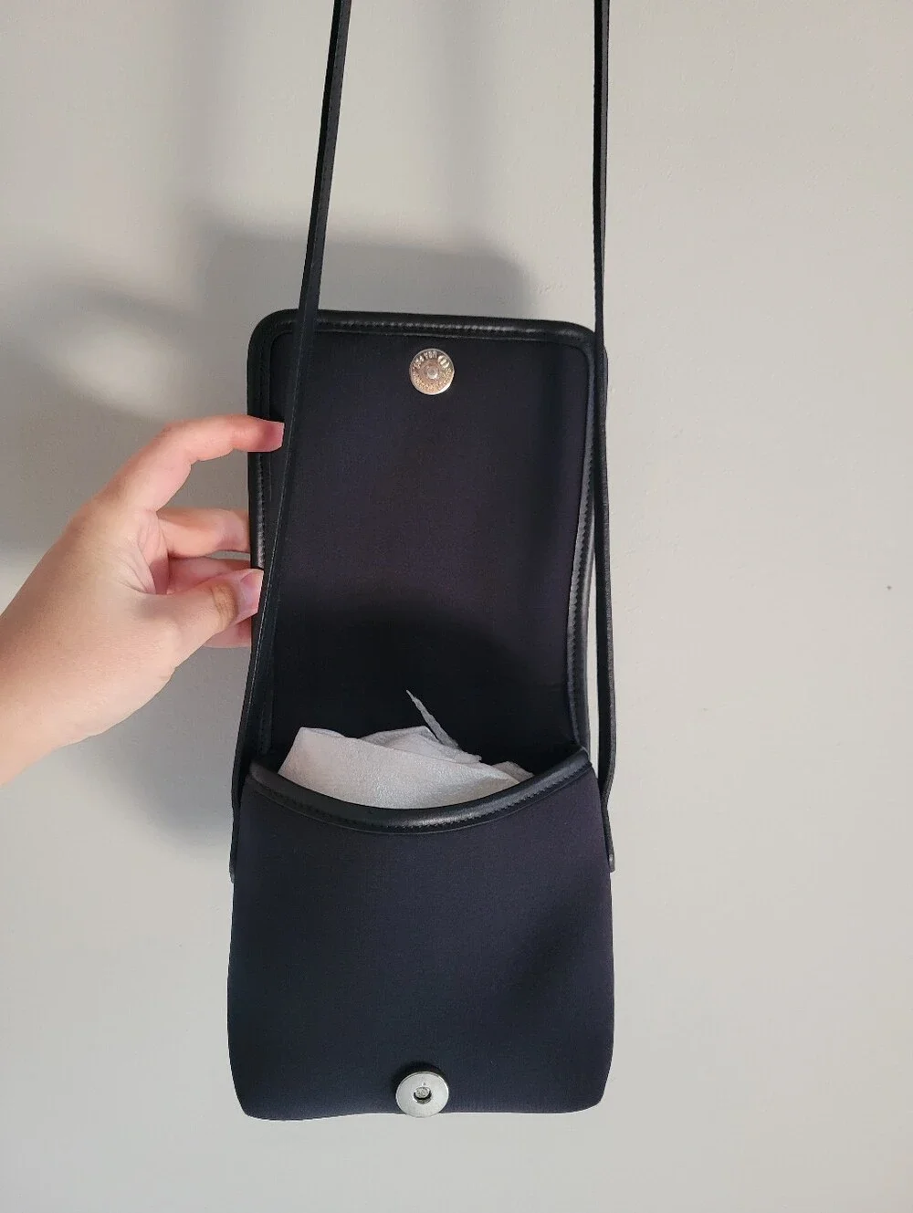 Vintage 1990s Coach Neo Neoprene Black Crossbody Shoulder Bag